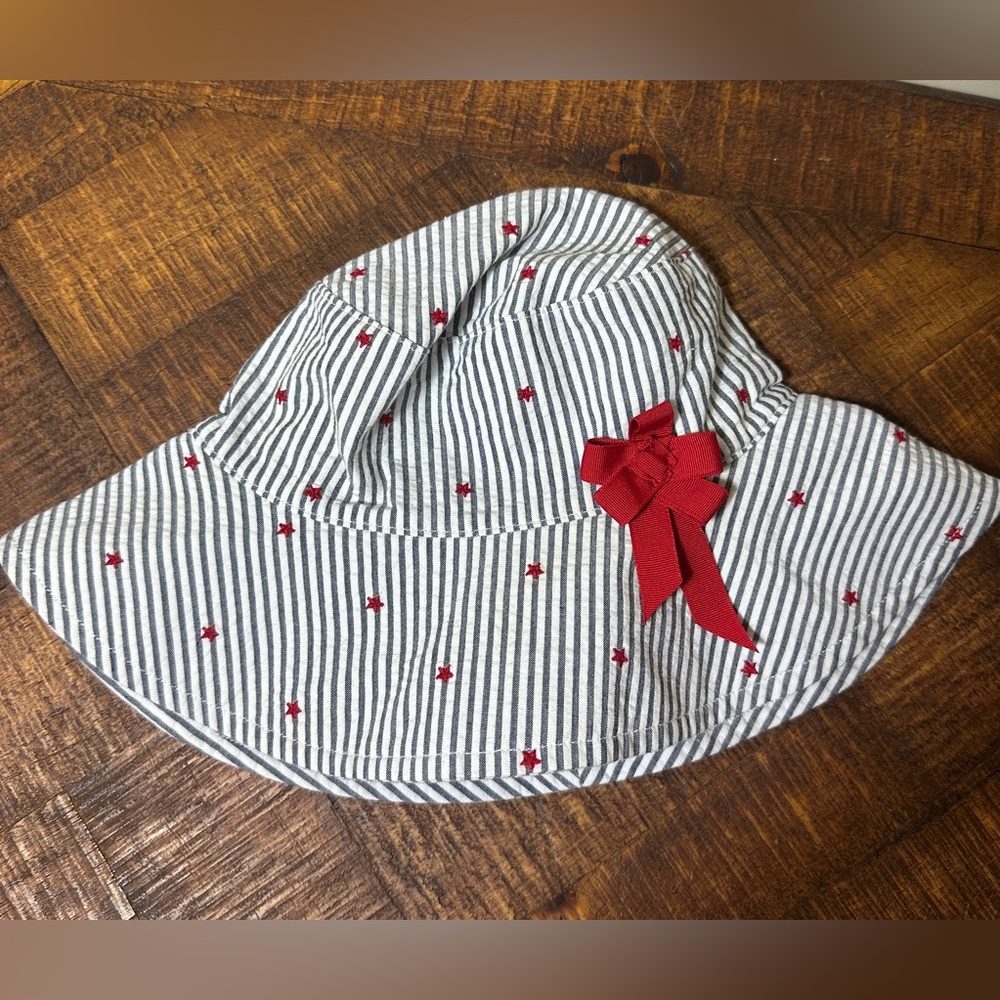 NWT Janie & Jack 12-24 months Red White Blue Stars Hat